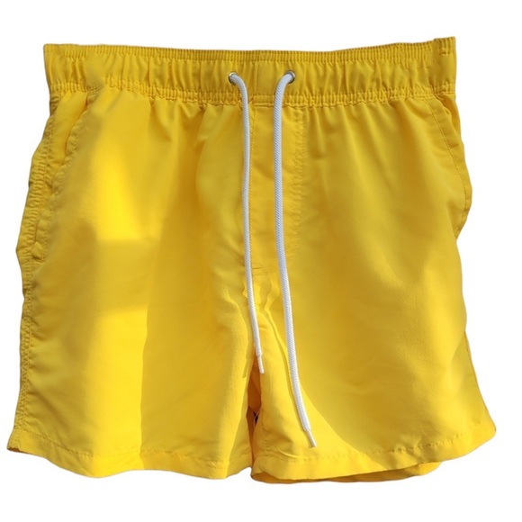 MENS DRAWSTRING YELLOW SWIM TRUNKS BEACH SUMMER - Picture 3 of 8